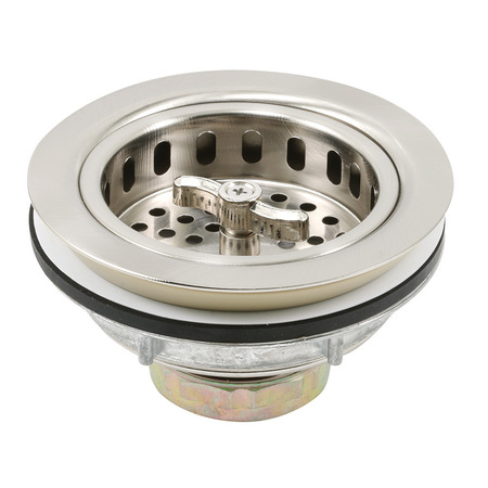 PRIME-LINE Stainless Steel Basket Strainer Spin fits 3-1/2 in. to 4 in. Satin RP32173SN